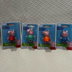 4 Peppa Pig mini figurine NWT
